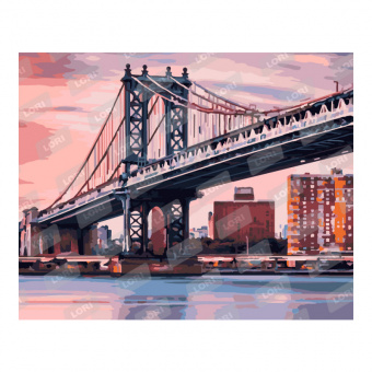 Картина по номерам 40*50 Мост в Манхэттене холст на подрамнике Рх-104