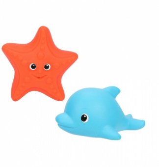 Игрушка для купания №4 Морская Звезда Дельфин набор 2шт 172394